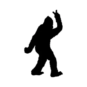 Peace, bigfoot Sasquatch Die Cut Vinyl Decal sticker