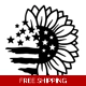 Sunflower flower USA Flag Patriotic Die Cut Viny.. Sunflower flower USA Flag Patriotic Die Cut Viny..