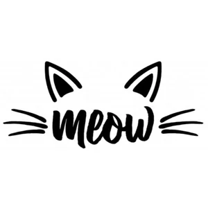 cat meow Die Cut Vinyl Decal sticker