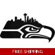 NFL Football Seattle Seahawks die cut vinyl decal NFL Football Seattle Seahawks die cut vinyl decal