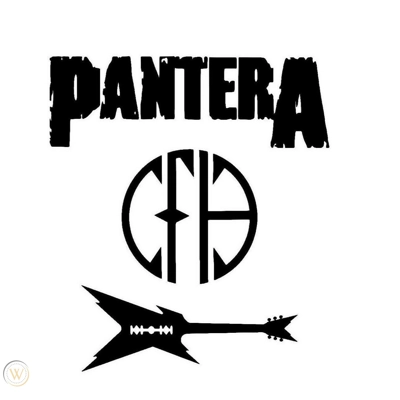 Pantera CFH Cowboys from Hell Guitar Dime Darrel Die Cut Vinyl Decal sticker Pantera CFH Cowboys from Hell Guitar Dime Darrel Die Cut Vinyl Decal sticker