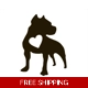 Pitbull dog heart Die Cut Vinyl Decal sticker Pitbull dog heart Die Cut Vinyl Decal sticker