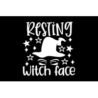 resting witch face Die Cut Vinyl ..