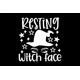 resting witch face Die Cut Vinyl Decal sticker