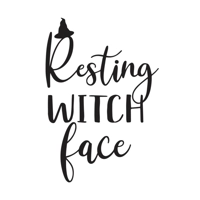 resting witch face Die Cut Vinyl ..