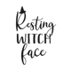 resting witch face Die Cut Vinyl Decal sticker