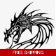 Dragon Head Die Cut Vinyl Decal sticker Dragon Head Die Cut Vinyl Decal sticker