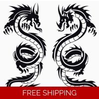 Double Dragon Die Cut Vinyl Decal..