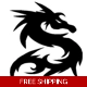 Dragon silhouette Die Cut Vinyl Decal sticker Dragon silhouette Die Cut Vinyl Decal sticker