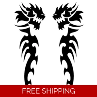 Double tribal Dragon Die Cut Viny..