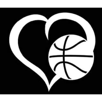 Heart Basketball Love Die Cut Vin..