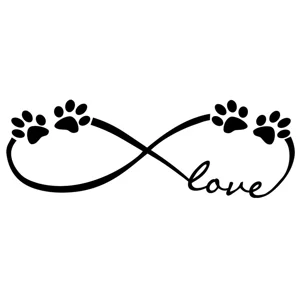 infinity paw love cat dog pet Die Cut Vinyl Decal sticker