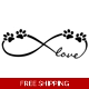infinity paw love cat dog pet Die Cut Vinyl Deca.. infinity paw love cat dog pet Die Cut Vinyl Deca..