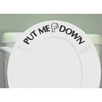 Put ME Down Decal Toilet Bathroom..