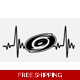 NHL Hockey Carolina Hurricanes Heartbeat Die Cut.. NHL Hockey Carolina Hurricanes Heartbeat Die Cut..