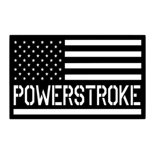 USA America Flag Patriotic Powerstroke Ford Die Cut Vinyl Decal sticker