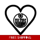 NHL Hockey Edmonton Oilers Heart, Die Cut Vinyl ..