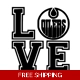 NHL Hockey Edmonton Oilers Love Die Cut Vinyl De.. NHL Hockey Edmonton Oilers Love Die Cut Vinyl De..