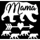 mama bear with 4 cubs heart arrow Die Cut Vinyl .. mama bear with 4 cubs heart arrow Die Cut Vinyl ..