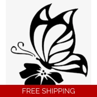 Butterfly on hibiscus flower anim..