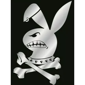 badboy Playboy Bunny crossbones Die Cut Vinyl Decal Sticker
