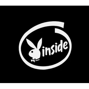 Playboy Bunny inside Die Cut Vinyl Decal Sticker