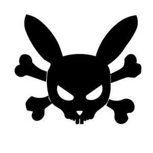 Playboy Bunny Crossbones Drip Die Cut Vinyl Decal Sticker