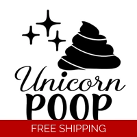 Unicorn poop Die Cut Vinyl Decal ..
