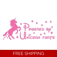 Powered by Unicorn Farts Die Cut ..