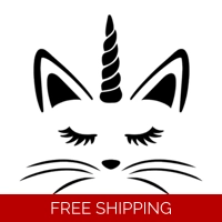 Cat Unicorn Die Cut Vinyl Decal s..
