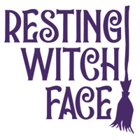 resting witch face Die Cut Vinyl ..