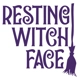 resting witch face Die Cut Vinyl Decal sticker