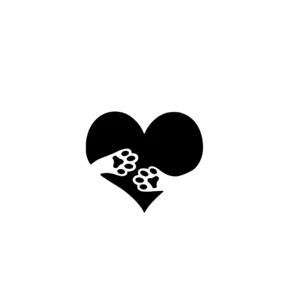 cat paws heart Die Cut Vinyl Decal sticker