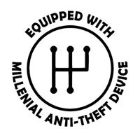 Equipped with millenial anti-thef..