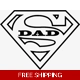 Superman S Logo Super Dad Die Cut Vinyl Decal st.. Superman S Logo Super Dad Die Cut Vinyl Decal st..