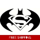 Superman Batman S Logo Morph Combo Die Cut Vinyl.. Superman Batman S Logo Morph Combo Die Cut Vinyl..