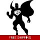 Flying Superman Silhouette Die Cut Vinyl Decal s.. Flying Superman Silhouette Die Cut Vinyl Decal s..