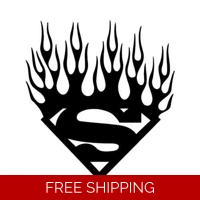 Superman S Logo Flames Die Cut Vi..