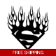 Superman S Logo Flames Die Cut Vinyl Decal sticker Superman S Logo Flames Die Cut Vinyl Decal sticker