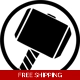THOR Hammer Die Cut Vinyl Decal sticker THOR Hammer Die Cut Vinyl Decal sticker
