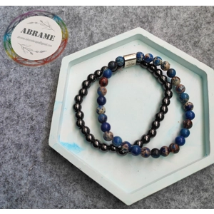 Pulseira de Sodalita e Hematitite