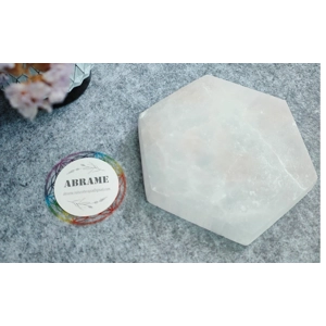 Base Selenita Hexagonal (aprox 10cm)