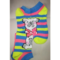 Bulldog and Pink Bowtie Socks