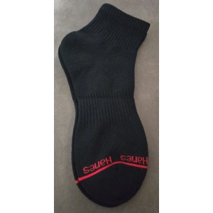 Hanes Black Ankle