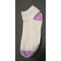 White with Purple Heel and Toe