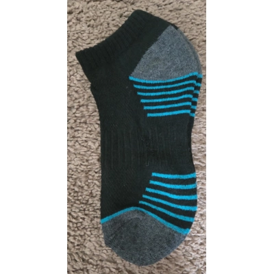 Teal Blue and Black Low Cut