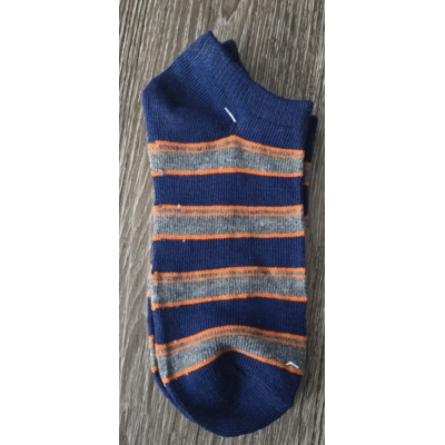 Boys Blue Gray and Orange Stripes