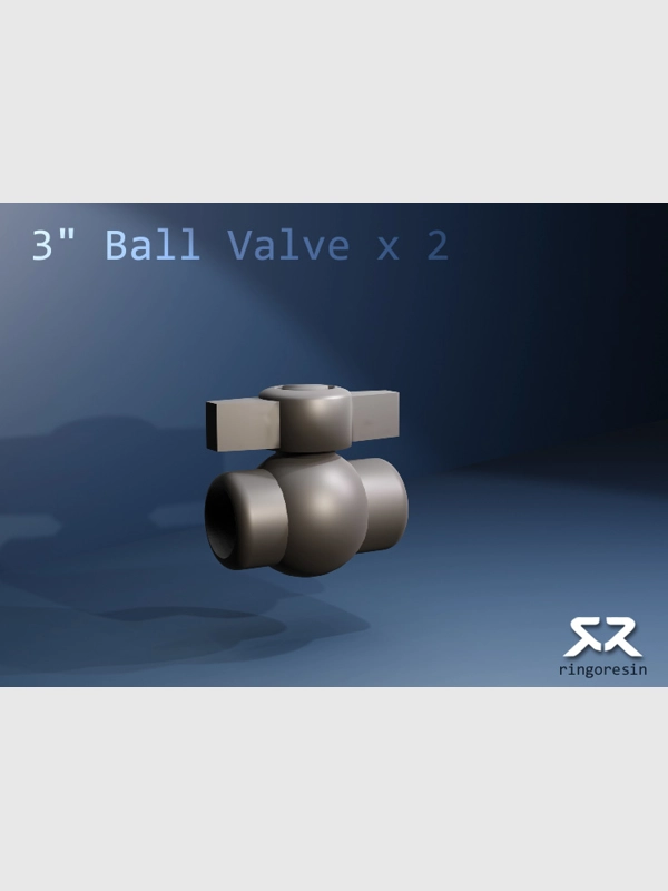 3" pipe Ball Valve x 2