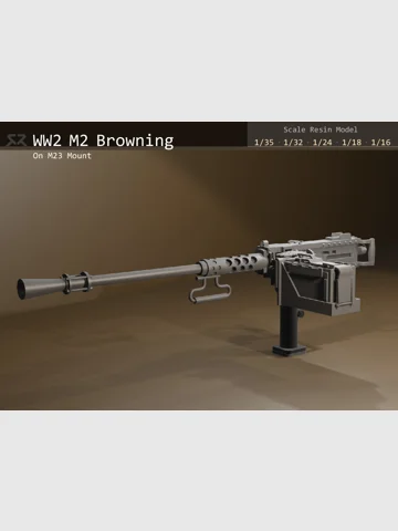 Browning 50 Cal Model Kit M2 Browning .50 Cal Machine Gun Resin