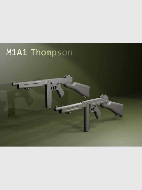 1/24 scale: WW2 US Thompson M1A1 x 2 (ID 21.03)